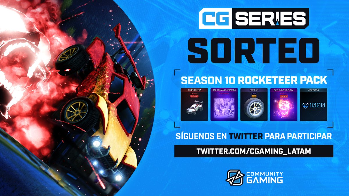🎁 MEGA-SORTEO ROCKET LEAGUE 🎁

Para festejar las 10 ediciones de nuestra #RocketLeague #CGSeries, sorteamos un increíble ROCKETEER PACK 🚀⚽️

Requisitos:
➡️ Seguí a <a href="/CGaming_LatAm/">Community Gaming LatAm</a> 
❤️ Like y RT
👥 Etiqueta a un amigo

Anunciamos ganador el viernes 19/5. ¡Mucha suerte a todos!🍀