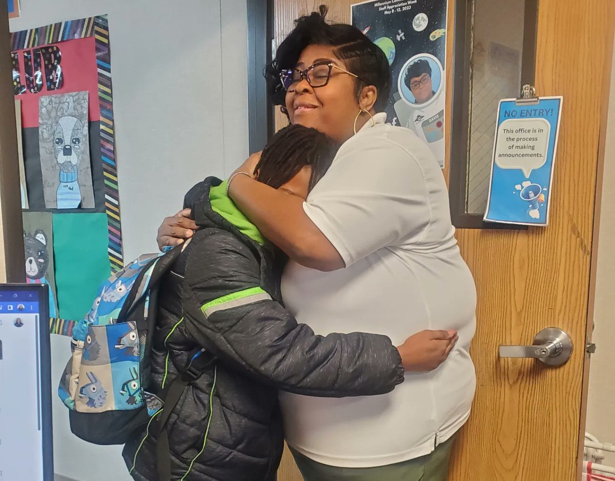 2KSchool's tweet photo. Day 2 of Staff Appreciation Week: "Our Staff is out of This World!"  It's "Terrestrial Tuesday" &amp; students gave the staff compliments. Lunch was catered by @BlasianGrill food truck and it was dee-licious! 
#2kschool #OneoftheBest #OurStaffIsOutOfThisWorld #StaffAppreciationWeek23 https://t.co/GzD7AYqbW0