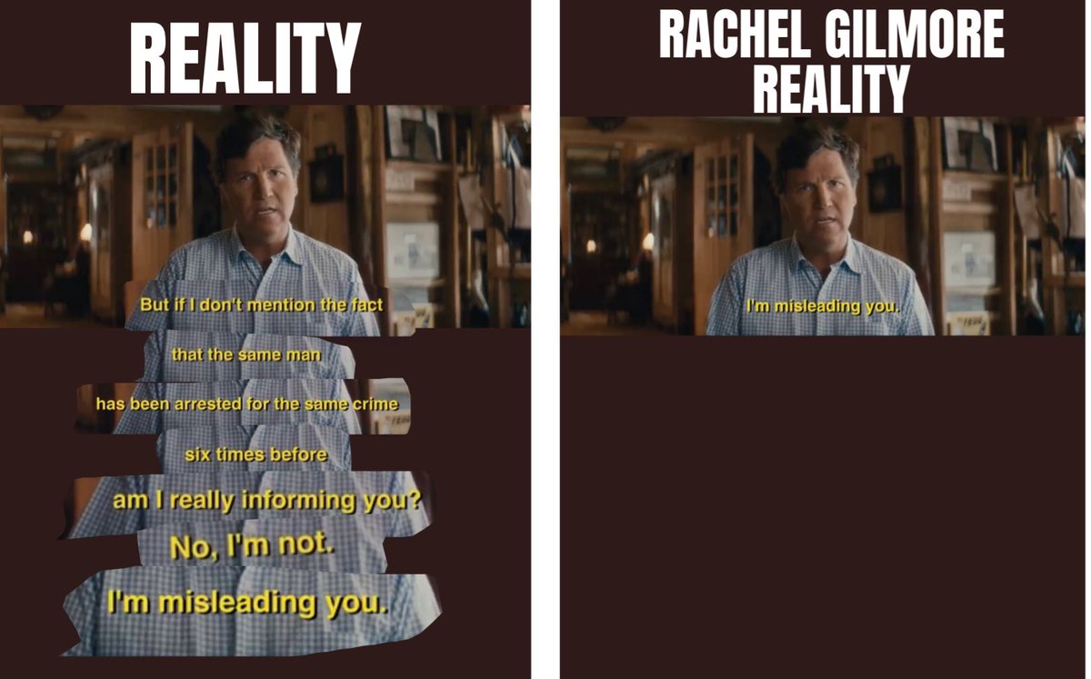 thevivafrei's tweet image. Rachel Gilmore doing exactly what she is accusing @TuckerCarlson of doing… 😂 @atRachelGilmore