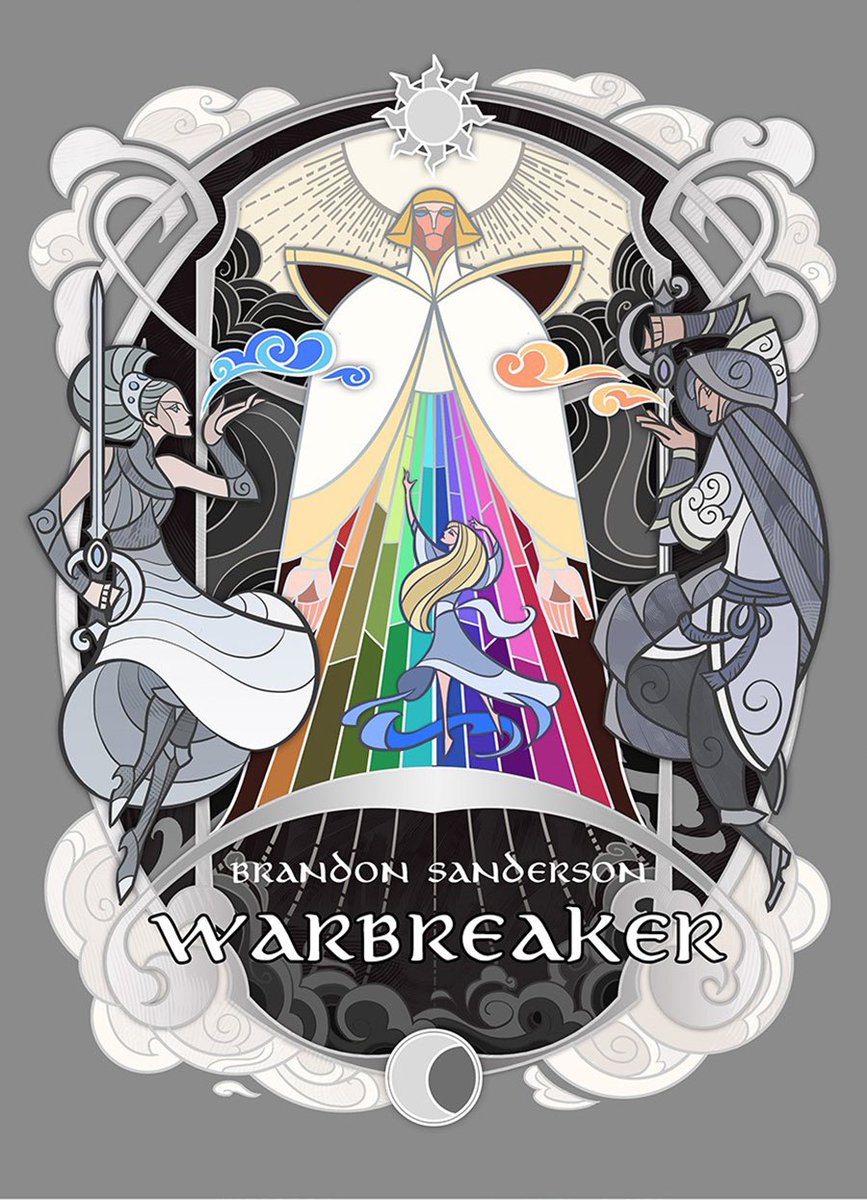 RoamingGnomeMan's tweet photo. @BlogSpells My vote is the cover of Brandon Sanderson’s Warbreaker for the Chinese translation. https://t.co/5TbYiTAfJR