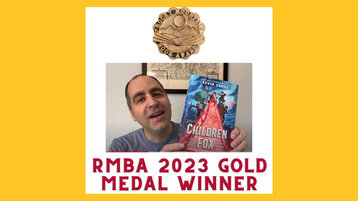 Kevin Sands @kevinsandsbooks filmed a video accepting his GOLD MEDAL WIN for Children of the Fox! It is posted on our YouTube page (Rocky Mountain Book Award, youtube.com/watch?v=R8u21h…) and our website (rmba.info) in the 'News' section.