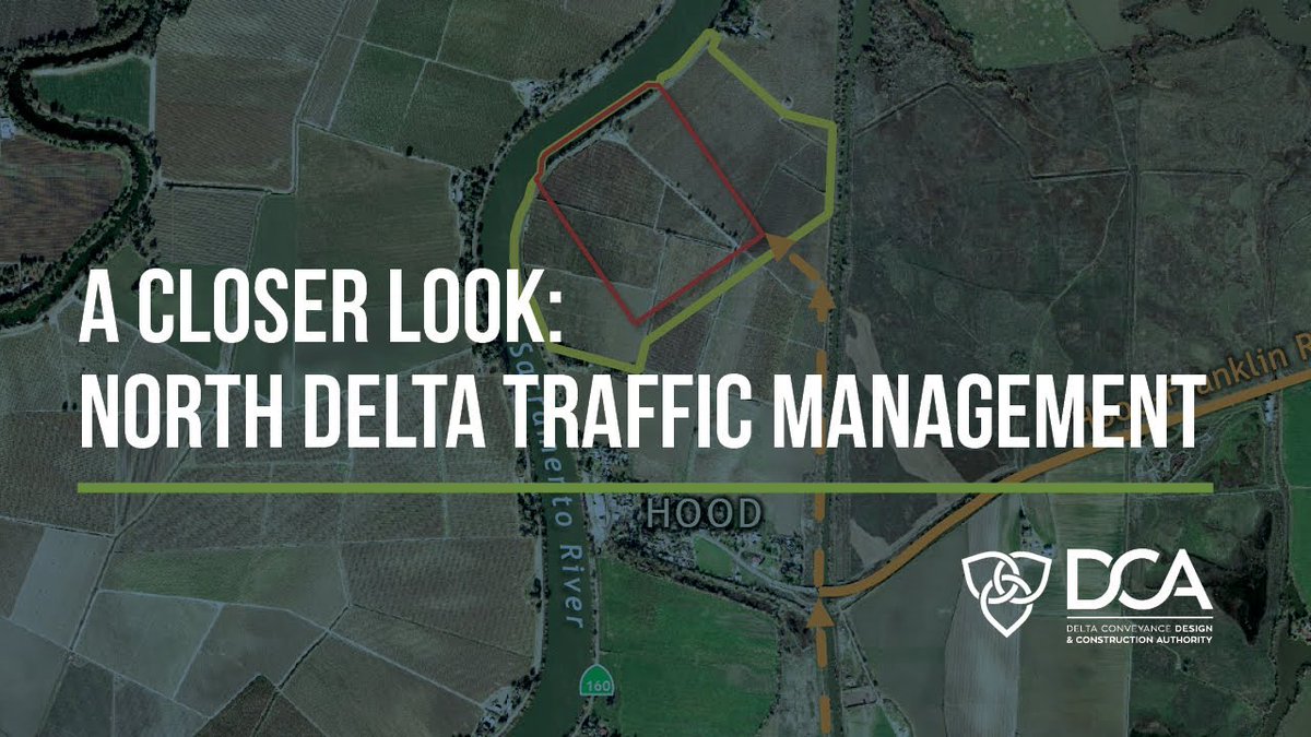 The Delta Conveyance Design & Construction Authority's (DCDCA) traffic management plan for the proposed Delta Conveyance Project is focused on reducing overall trips and minimizing the use of key Delta roadways during construction. Learn more at bit.ly/DCDCAtraffic.