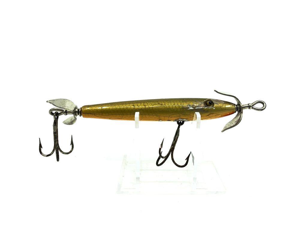 mybaitshop's tweet photo. Shakespeare Slim Jim Vintage Wooden Lure, Yellow/Green Scales Color https://t.co/VZs6PyKtjH See all of our vintage Shakespeare lures here https://t.co/ePJEjE2kX2 Thousands of new and vintage lures for sale at https://t.co/Wy9lvosU7d #mybaitshop #fishing #bassfishing https://t.co/UugDN6uRKC