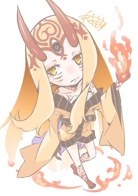 おはようございまーす(((o(*゜▽゜*)o)))すいようびー☆ミ 本日も程よくできる範囲で頑張りましょう( '▽`)先ずはお仕事っ  本日の過去絵は燃ゆる茨木ちゃんなのです╰(*'︶`*)╯アンニュイなお顔なり☆ミ