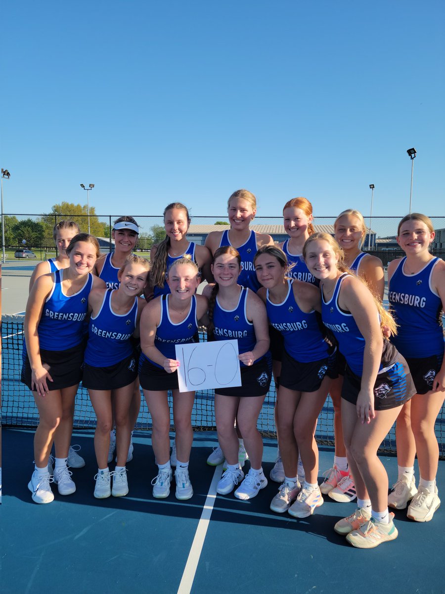 Lady Pirate Tennis put the finishing touches on an undefeated season tonight with a 5-0 win over New Pal. 16-0!!!!! @GCHSPirates @GoPiratesGCHS