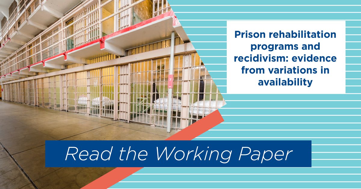 How does #rehabilitation program availability in Quebec affect #recidivism? The latest Working Paper by William Arbour, Guy Lacroix and Steeve Marchand exploits their availability estimate the impact. Read the paper → go.unimelb.edu.au/6n8s