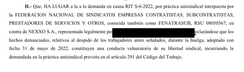 fenatrasub's tweet photo. ⚫️  NEXXO contratista y principal aliada d ENAP @Enap_Informa ha sido condenada reiteradamente por prácticas antisindicales contra trabajadores contratistas que le impiden participar en licitaciones, hoy nuevamente busca adjudicarse contrato, ¿Cuando se hará cargo ENAP de esto? https://t.co/mEKe5xFBK7