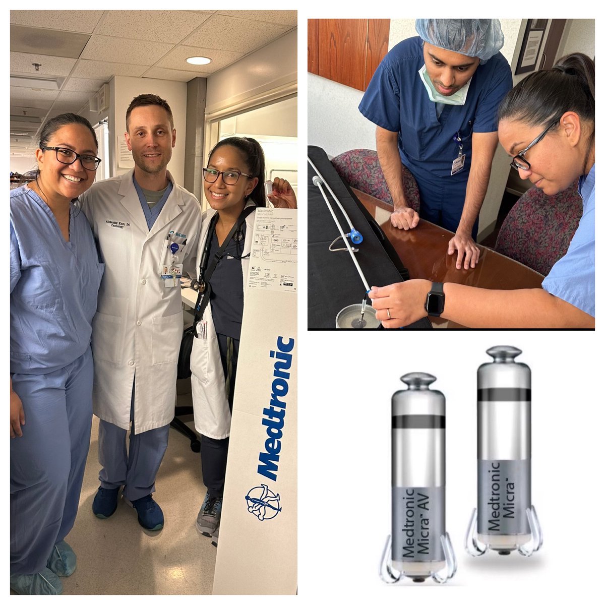 Excited to be a part of <a href="/McLarenHeartVas/">McLaren Macomb Cardiology Fellowship</a> and Dr. Kure’s first 2️⃣Micra implants as an attending! Thank you <a href="/Medtronic/">Medtronic</a> for the prep &amp; education! Teaching point of the day-don’t forget to counterclock across the TV and clock when engaging the septum! <a href="/MichiganACC/">Michigan Chapter ACC</a> #WIC #FIT #EPeeps