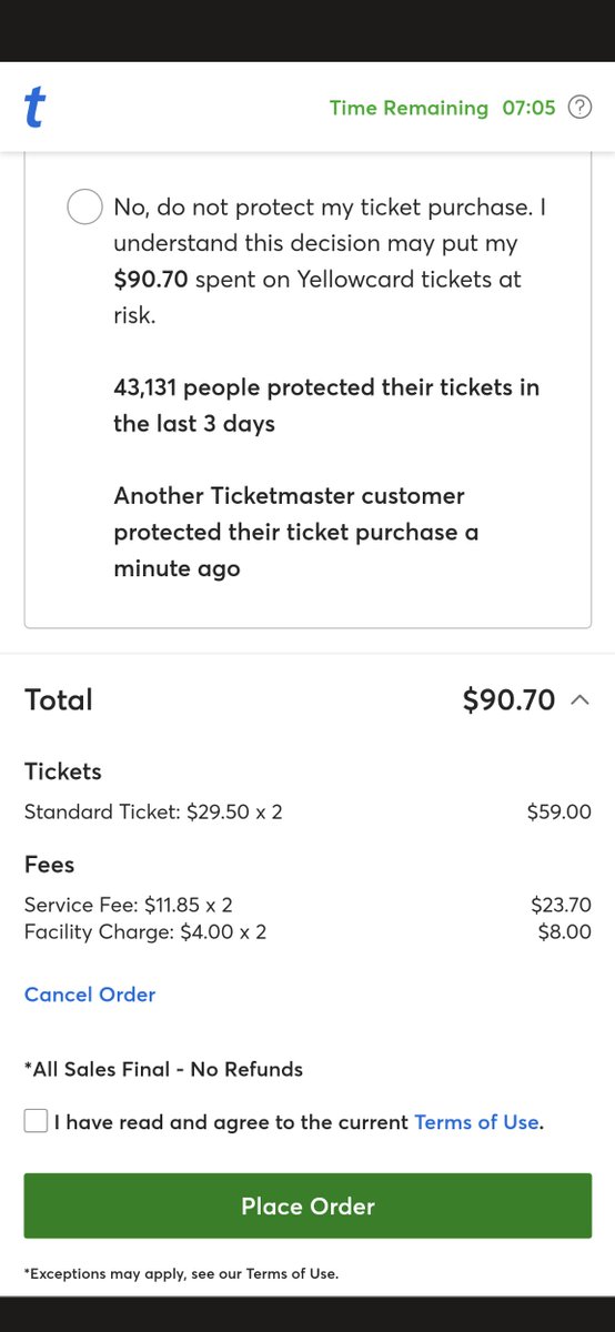 Gboo1987's tweet photo. Thanks for nothing @Verizon  offer $25 tickets but @TicketmasterCS  fees are almost $33. Thanks but no thanks
#ripoff https://t.co/pbZcI9x4B5