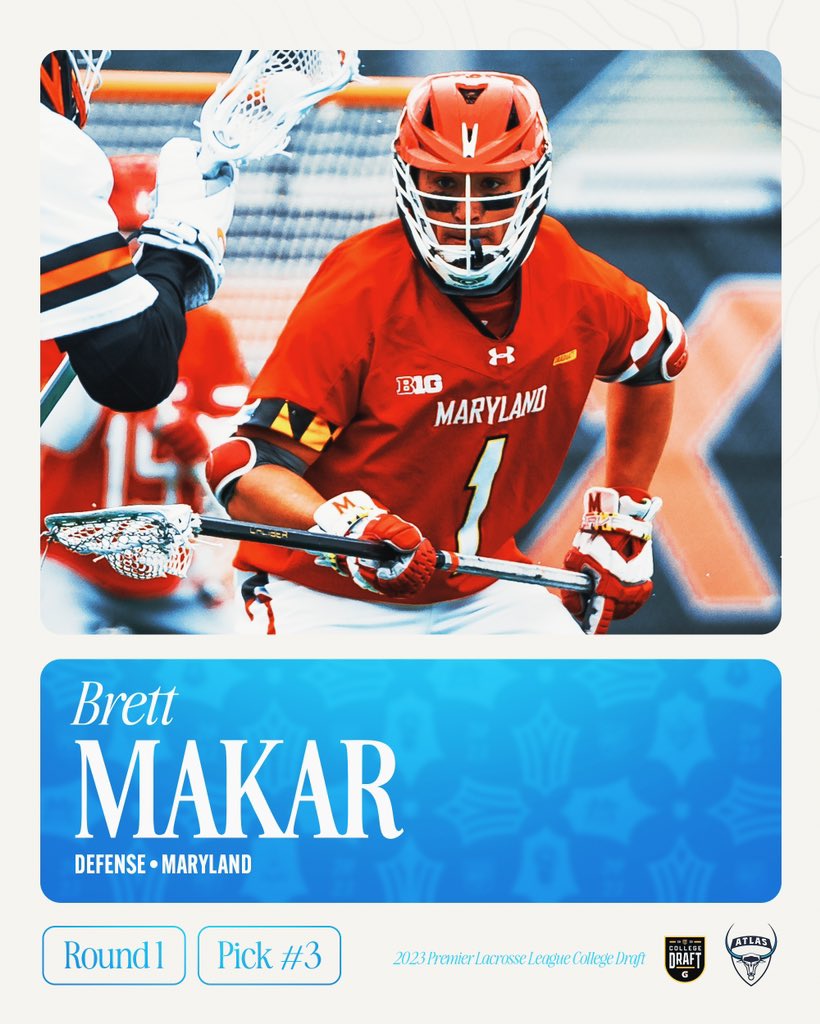 With the #3 overall pick in the 2023 Draft, we have selected Brett Makar from Maryland. @brettmakar #GoBulls🤘