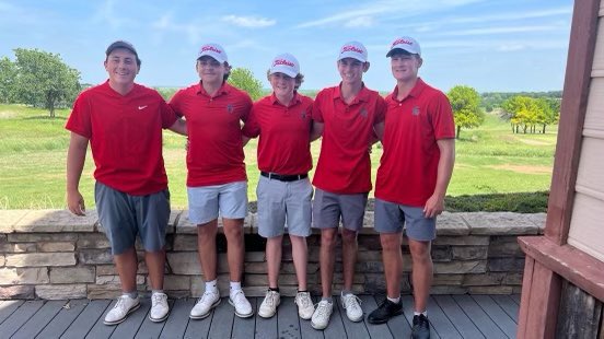 Carl Albert’s Keegan Westlake tied for ninth at the Class 5A boys golf state tournament Territory Golf and Country Club. The Titans finished fifth overall. #okpreps