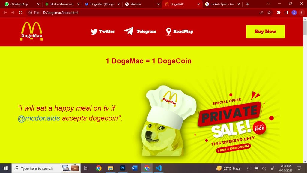 DogeMac2's tweet photo. @ProTheDoge check us out, just want to make #doge better with small effort on $doge mac

https://t.co/9Dxl98YYTN 

 $XDB $FIDA $ETH $BONE  $bonk $gala $hook $sol $doge $phb $rndr $AGIX $apt $ape $ctxc $FLOKI $TRU $MDT $cfx $gft $loom $lqty $stpt #bnb #CRO #PepeCoin #wojak #trx https://t.co/rCKh6b72CX