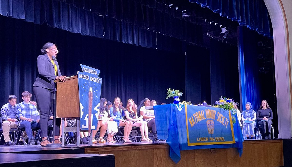 One of the high points of the school year - National Honor Society induction at Linden High School.