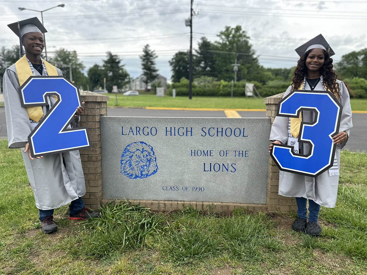 Congratulations to our 2023 Valadictorian, Bryton Joachim and Salutatorian, Camia Bellamy. They will be honored on May 17th with all of the other top student honorees across <a href="/pgcps/">PGCPS</a>. Congratulations! We are so proud of you! 🦁