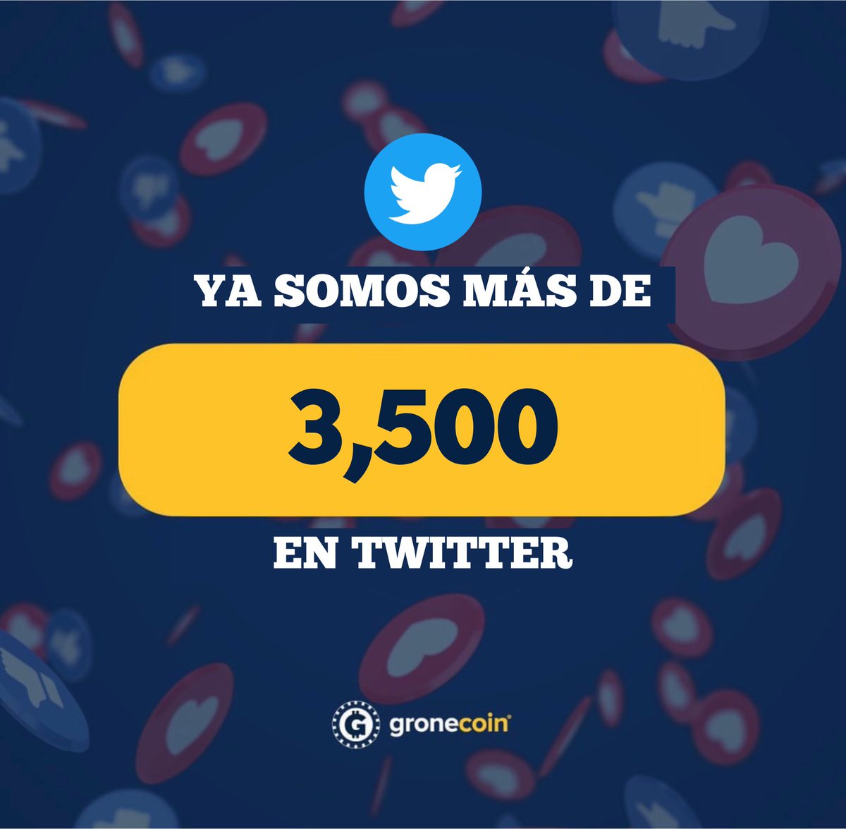 🥳 ¡YA SOMOS MÁS DE 3,500 EN TWITTER! 🥳

¡Gracias!

No dejen de adquirir #Gronecoin 🪙 aquí 👉🏼 exchange.grone.pe y podrán participar de experiencias, sorteos, juegos, rifas exclusivas, hacer trading, aplicar a un atractivo bono por stake y más 🤩🔝

#LosGronesSeHaránSentir