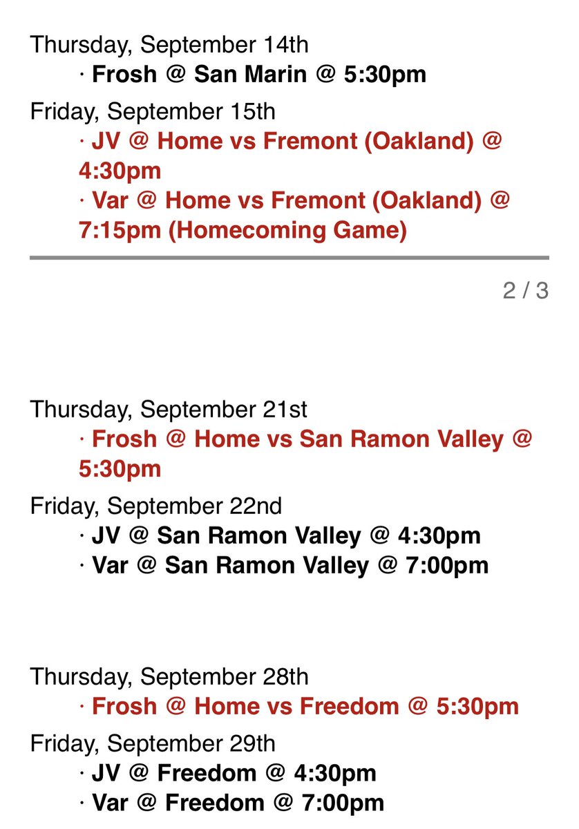 LLABC8's tweet photo. LHS 2023-2024 Football Schedule https://t.co/4fz8yt0wWa