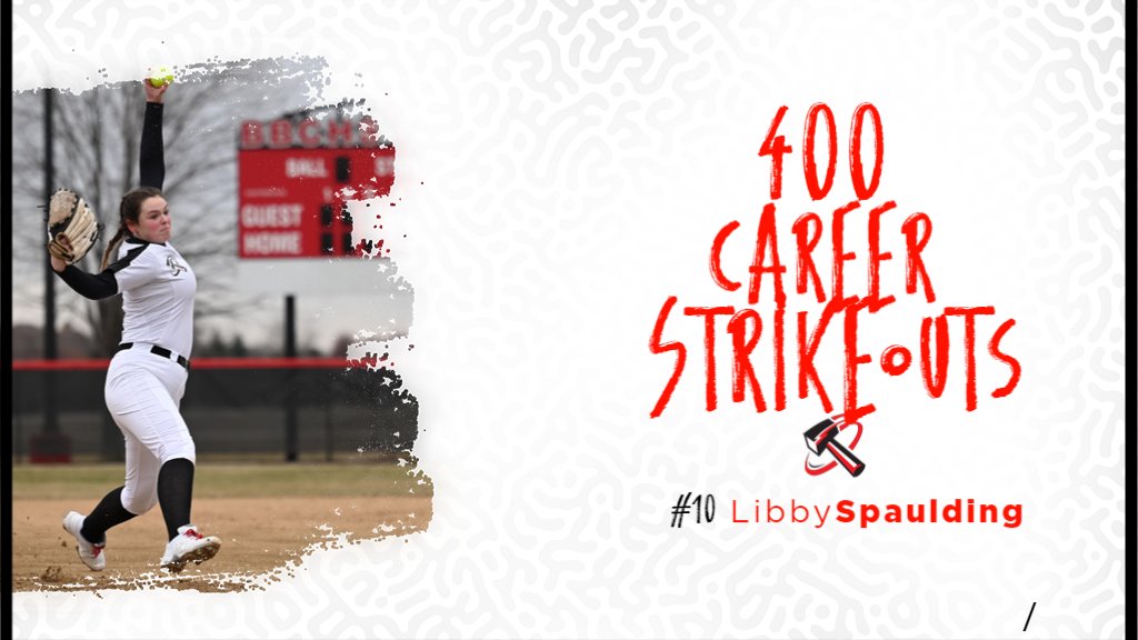 Congrats to Junior Libby Spaulding who recorded her 400th Career Strikeout tonight vs Lincoln-Way Central! More K's to come from our lefty! Western Illinois is getting a good one!