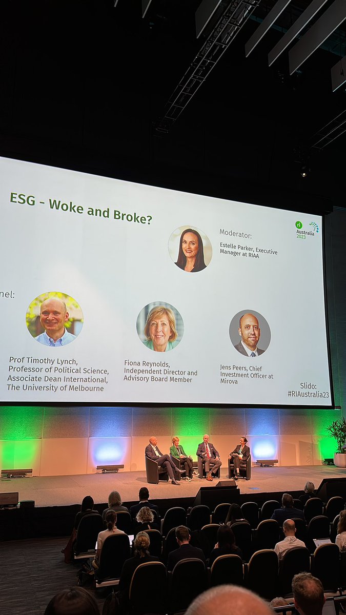 Woke and Broke?
Interesting panel at #RIAustralia23