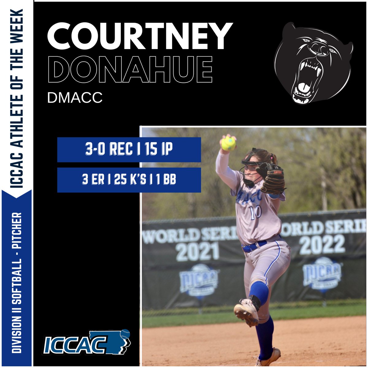 ICCACSports's tweet photo. ICCAC ATHLETE OF THE WEEK
🗓️MAY 1-7
DII SB 🥎

@KCC_SB Sarah Heick
@KCC_SB Kara Maiers
@DMACCsoftball Maddy Kearns
@DMACCsoftball Courtney Donahue

🔗 https://t.co/V28ReByerl
#NJCAASoftball 🥎 https://t.co/6Bjb80JN5C