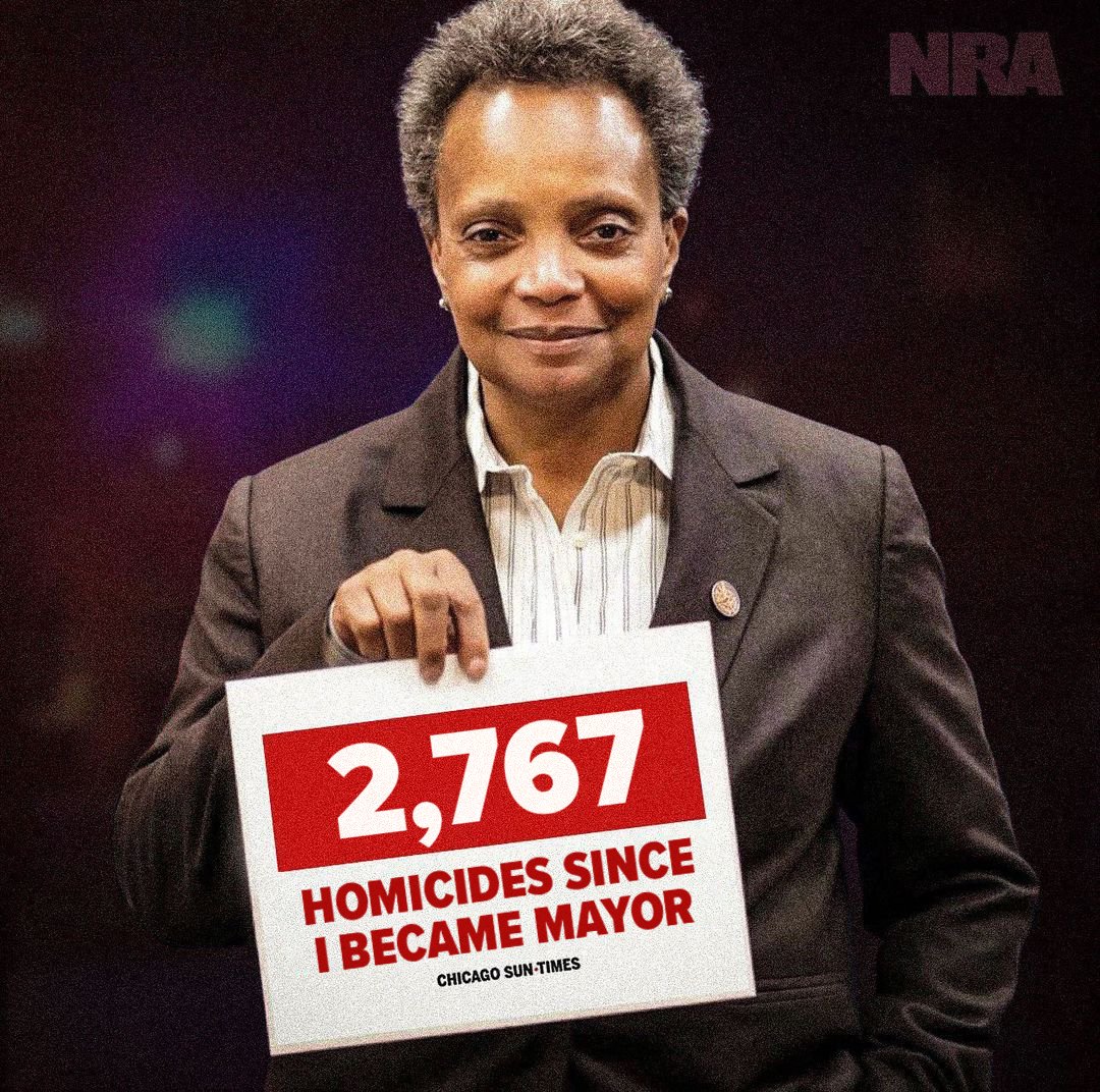 Chicago fired Mayor Lightfoot, with her final day set for Monday, May 15th. 2,767 people were murdered during her time in office. We hope the incoming mayor will learn from Lightfoot's failures and get tough on crime, although we're not holding our breath.