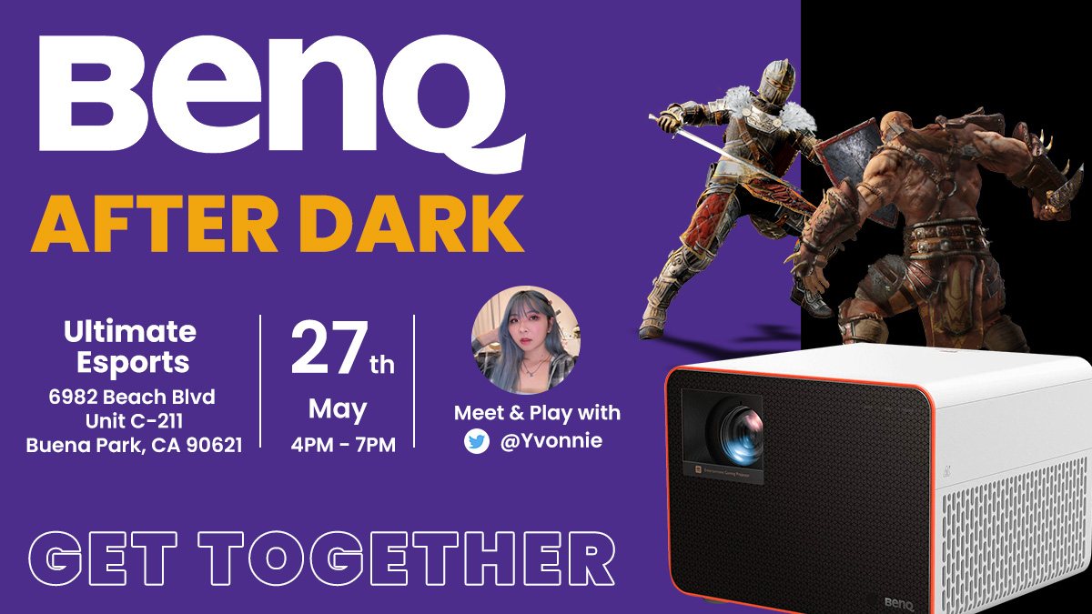 BenQAmerica's tweet photo. BenQ is hosting another gaming event in SoCal!

1️⃣ Meet our influencer @yvonnie
2️⃣ Experience our gaming projector X3000i
3️⃣ Get a chance to win a projector

🔗 | https://t.co/nAF13MO9BL https://t.co/pXo5yy17OZ