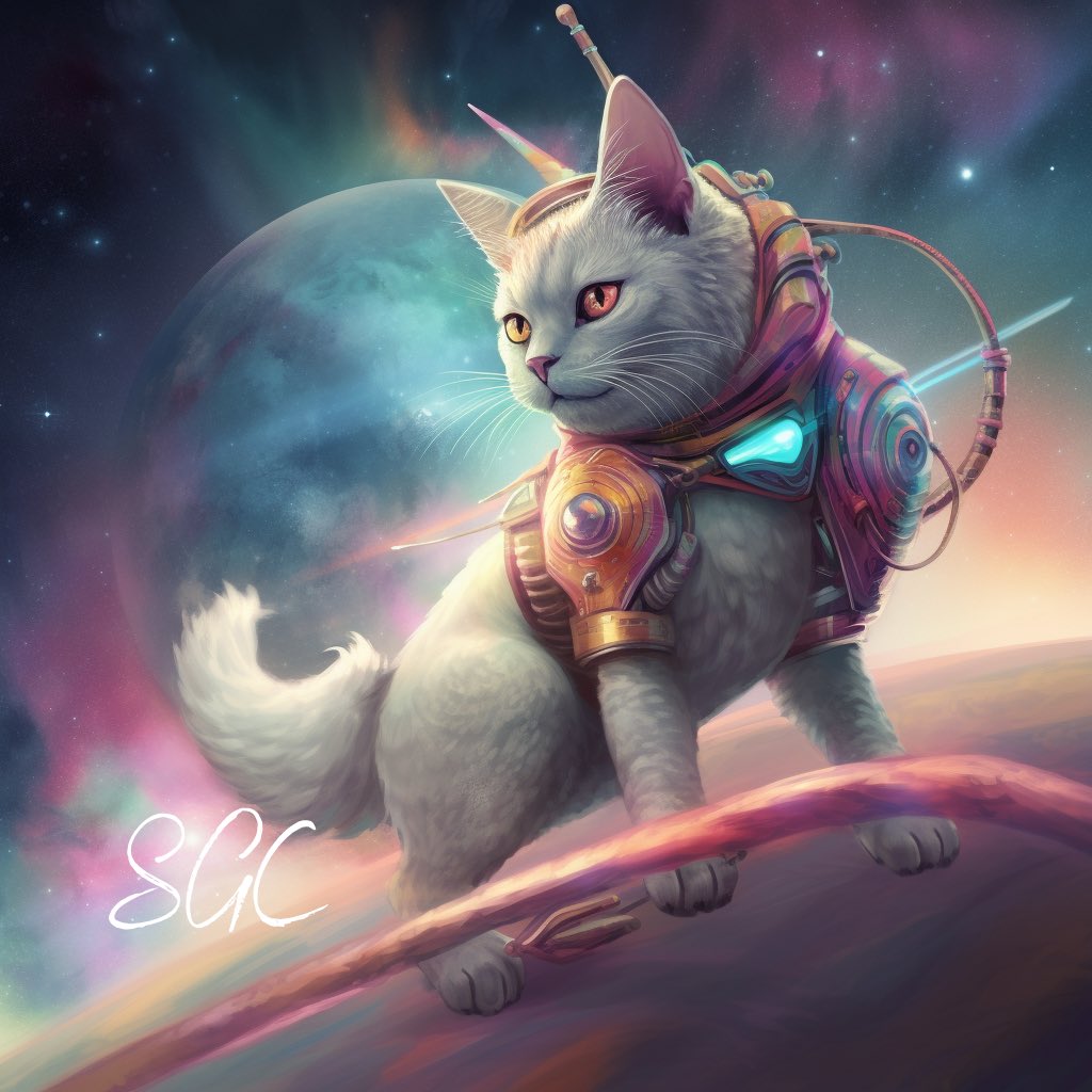 studiogreencode's tweet photo. 🎲 Game time! Starting with "cat, unicorn, sci-fi" - your challenge is to add ONE word. Your turn could look like: "cat, unicorn, sci-fi, forestpunk".
💬Add prompts in an ALT💬
Tag 2 friends, and Retweet. Jump in anytime, this is gonna be a blast! 💥 #OneWordGame #TwitterFun https://t.co/IH87jtWVwQ