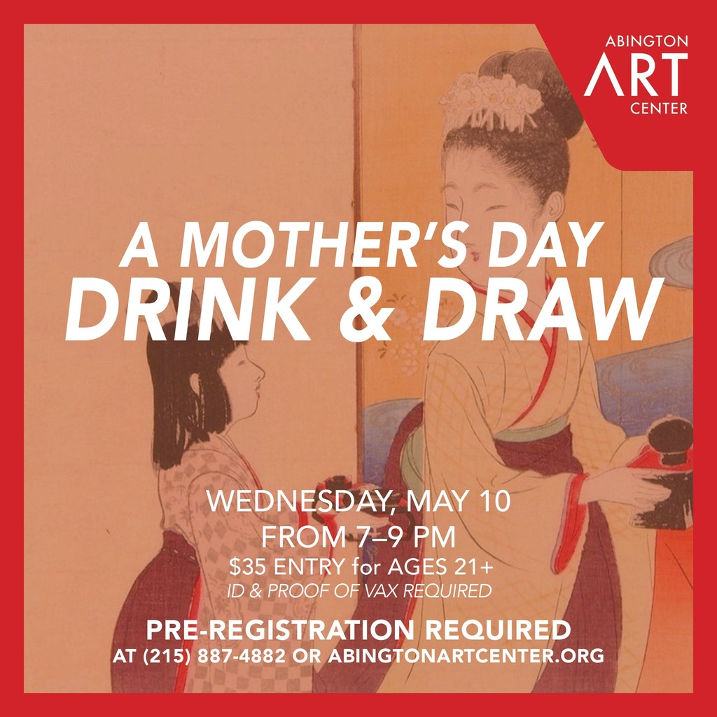 TOMORROW is our Mother’s Day Drink &amp; Draw!!

Bring your Mom! Bring your (Legally of Age) Kid! And join us for our Mother’s Day All-Levels Drink &amp; Draw Workshop! 

As always we’ll provide the model and art supplies and all you have to bring is your drink … instagr.am/p/CsCndW3gWBu/