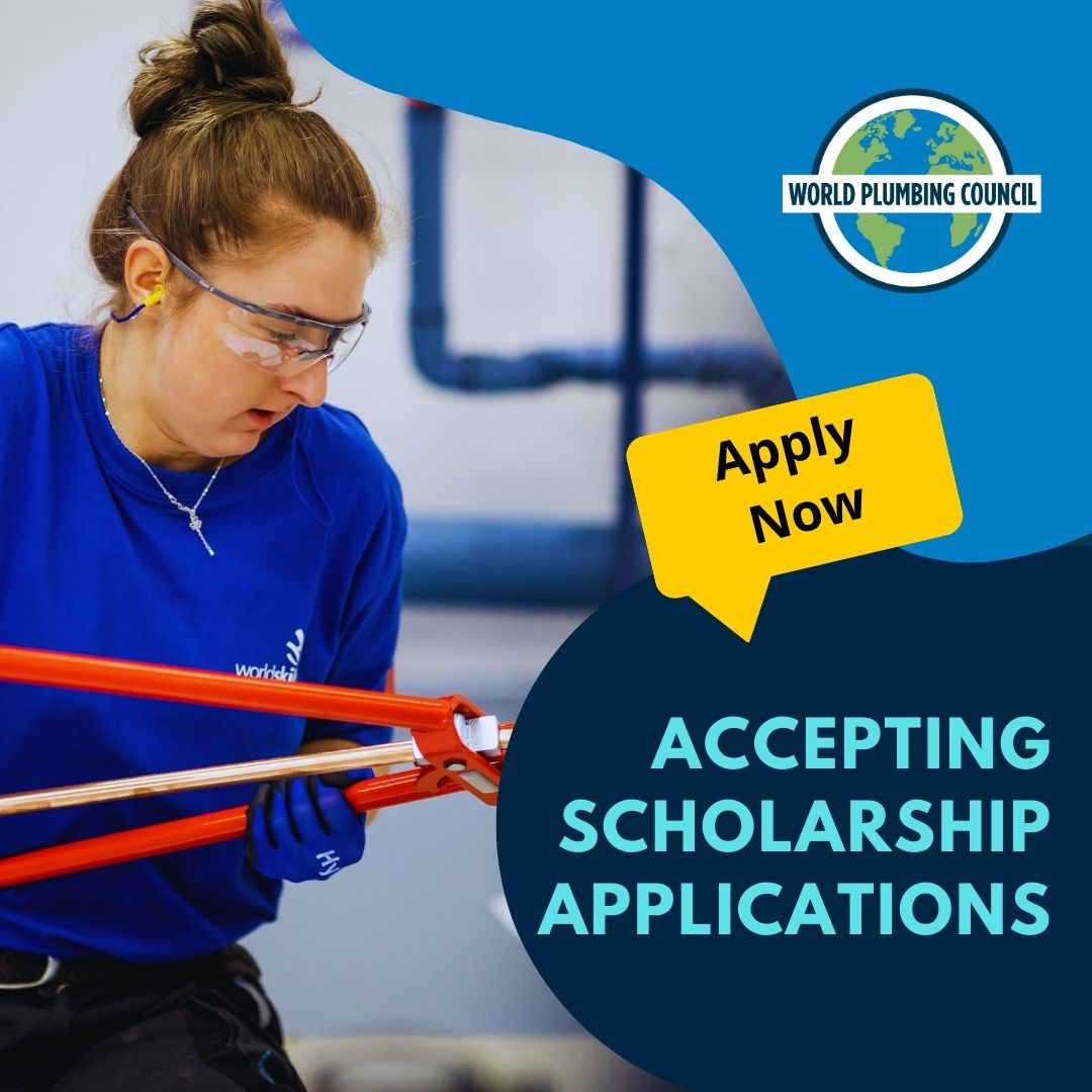 WPlumbingCouncl's tweet photo. We're accepting applications for our annual scholarships! 💰📚 Whether you're in education and training, from a developing country, or an instructor, you could receive up to $15,000! Apply now 👉 https://t.co/mk7iQpBxDN https://t.co/cyWHks02dQ