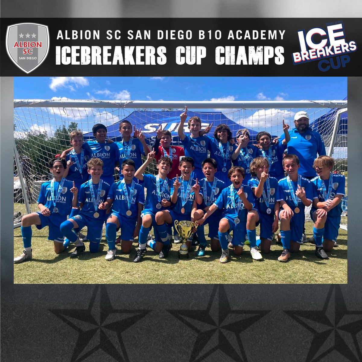 AlbionSc's tweet photo. More achievements from this past weekend at the SDSC Surf Icebreakers Cup! 🤩🏆
🥇 ALBION SC San Diego G14 Academy #CHAMPIONS
🥇 ALBION SC San Diego B10 Academy #CHAMPIONS
🥈 ALBION SC San Diego B11 Academy #FINALIST

#GOALBION #icebreakerscup #ALBIONProud https://t.co/6gHVdReUod