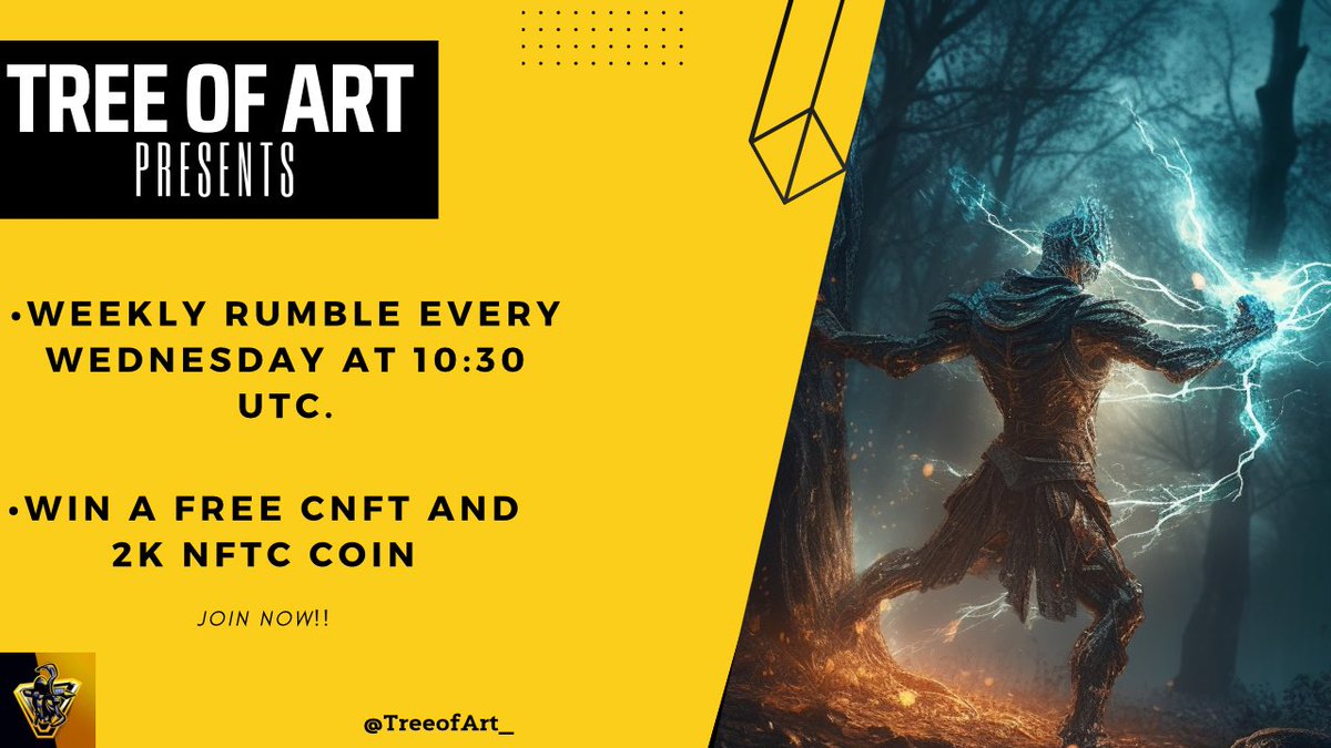 bonsaimasters's tweet photo. Who likes a good rumble with prizes 🔥

Sign up below 👇 

https://t.co/6WZvfyEkHP

#nftc #nftcreative #nft #p2e #rumble #NFTCollection #NFTCommunity #NFTartwork #CNFTCommunity #CNFTGiveaway #cnftproject https://t.co/23qHeHNacO