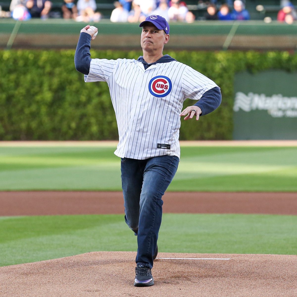 NUMensBball's tweet photo. Now pitching for the @Cubs, RHP Chris Collins. https://t.co/Rtz4F3MawY