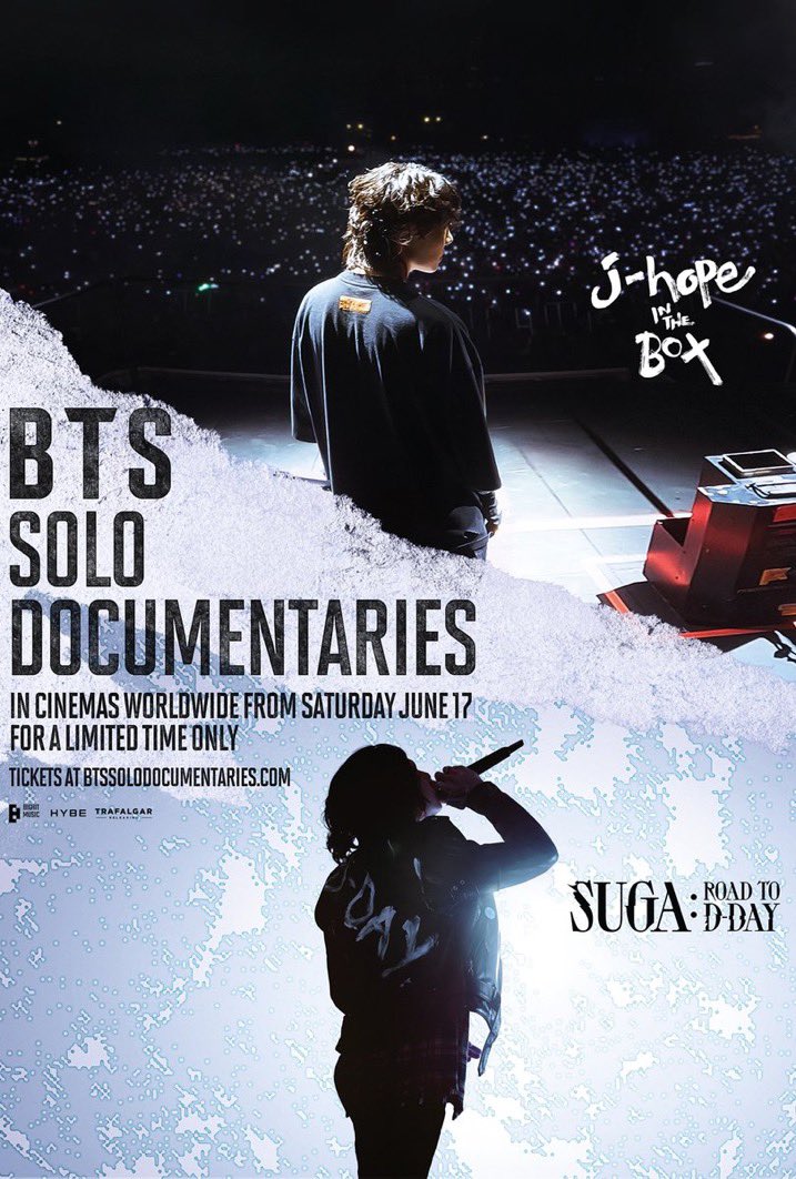 kiss_seven7's tweet image. — ¡¡¡ANUNCIO SORPRESA ARMY!!!

Para celebrar el décimo (10) aniversario de BTS, los documentales en solitario de #JHOPE &amp;amp; #SUGA estarán disponibles en los cines de todo el mundo a partir del sábado 17 de junio. ¡Esto solo por tiempo limitado!. [+]