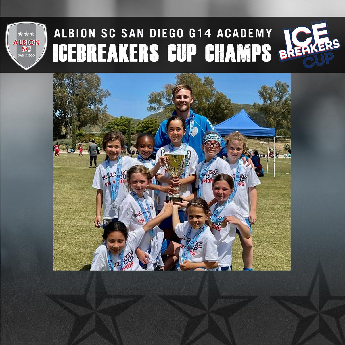 AlbionSc's tweet photo. More achievements from this past weekend at the SDSC Surf Icebreakers Cup! 🤩🏆
🥇 ALBION SC San Diego G14 Academy #CHAMPIONS
🥇 ALBION SC San Diego B10 Academy #CHAMPIONS
🥈 ALBION SC San Diego B11 Academy #FINALIST

#GOALBION #icebreakerscup #ALBIONProud https://t.co/6gHVdReUod