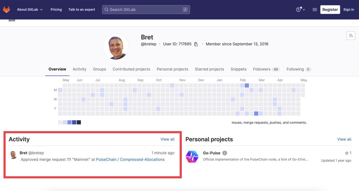 57_Win's tweet photo. 🚨🚨🚨 #PulseChain gitlab analyze 🚨🚨🚨
What does this mean?
It means that there DEFINITELY won't be another testnet and that they're preparing for MAIN NET AS WE SPEAK!
✅ That's literally what IT MEANS!
✅ GET EFFING READY!
➡️ 🔔 @RichardHeartWin ⬅️
______
$HEX #MayNet https://t.co/fD7m8vqs5Y