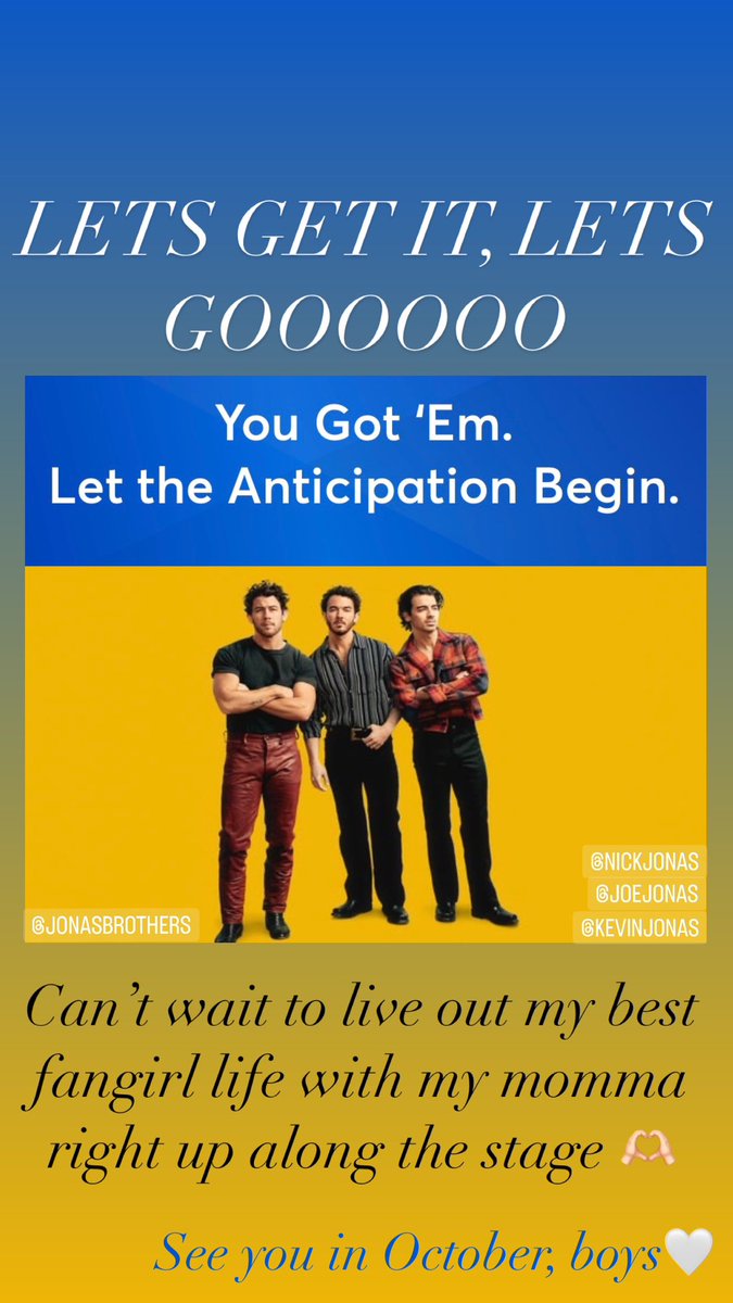 efitzyy's tweet photo. Today’s @Ticketmaster verified fan presale FOR SURE gave me a gastric ulcer but worth it because momma &amp; I secured incredible seats to see our favorite boys…living our best Jonas groupie life @jonasbrothers @kevinjonas @nickjonas @joejonas 🫶🏻🫶🏻🫶🏻🫶🏻 https://t.co/JZPBoHRvMC