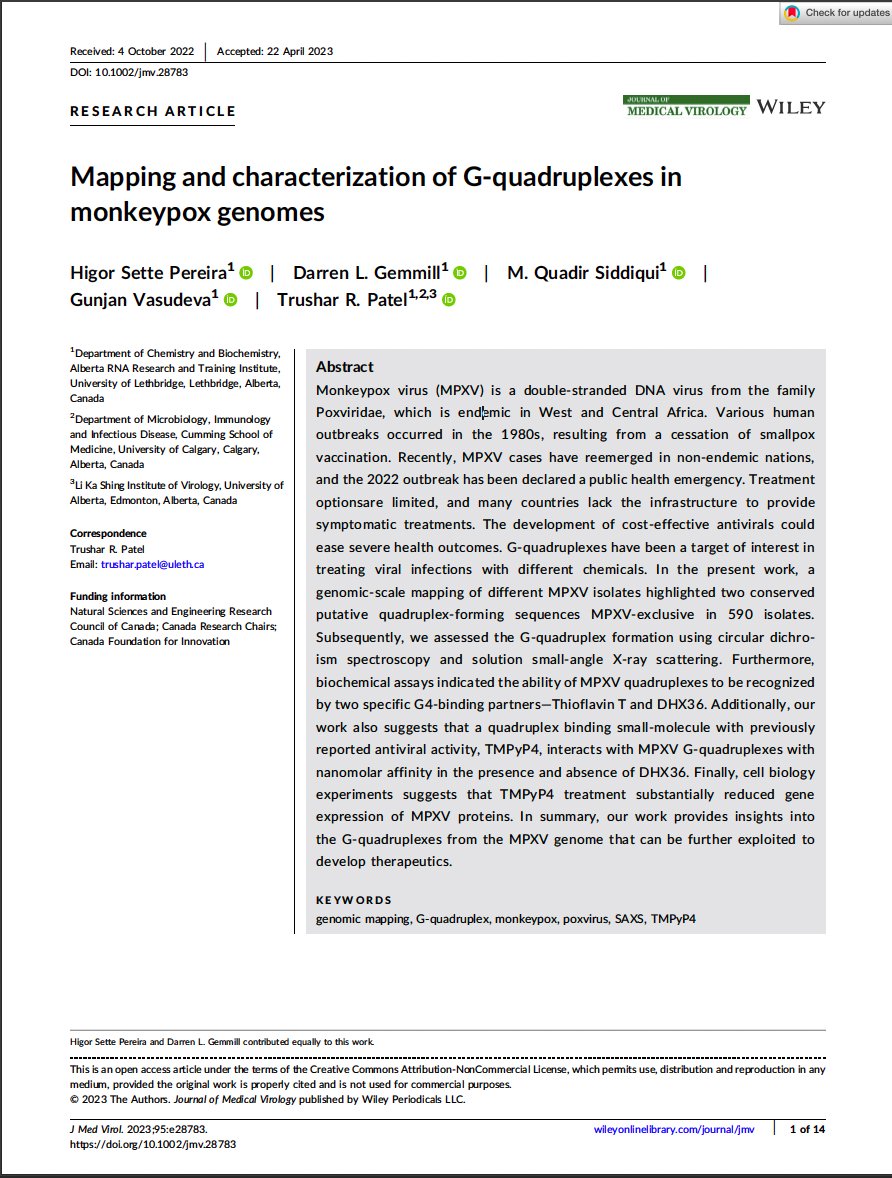 Trushar Patel, PhD, DSc 🇮🇳🇨🇦 tweet media