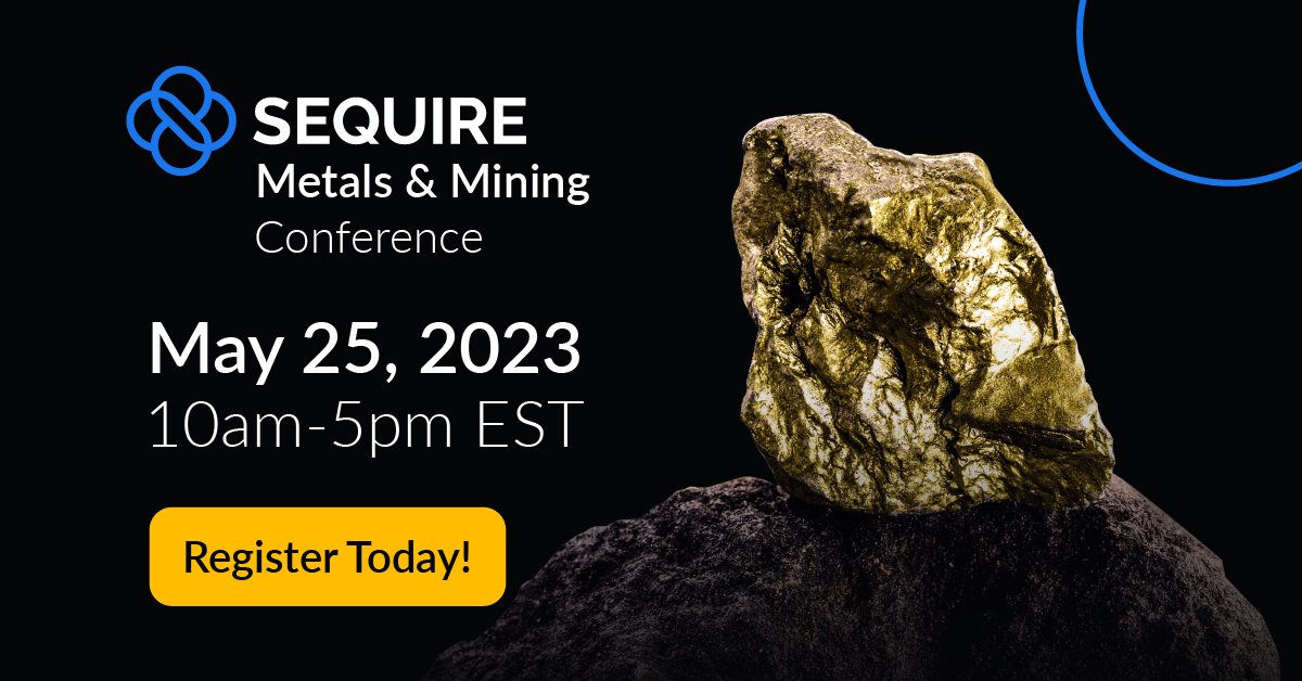 SRAXmedia's tweet photo. Did you know that the global mining industry is projected to grow at a CAGR of 6.7% in 2027? Don't miss out on the Sequire Metals and Mining Virtual Conference, on May 25, 2023, and learn more!
Register now: https://t.co/M4FOatFWJj
#SequireEvents #Metals #Mining #Investing https://t.co/YrmVR3ZU1K