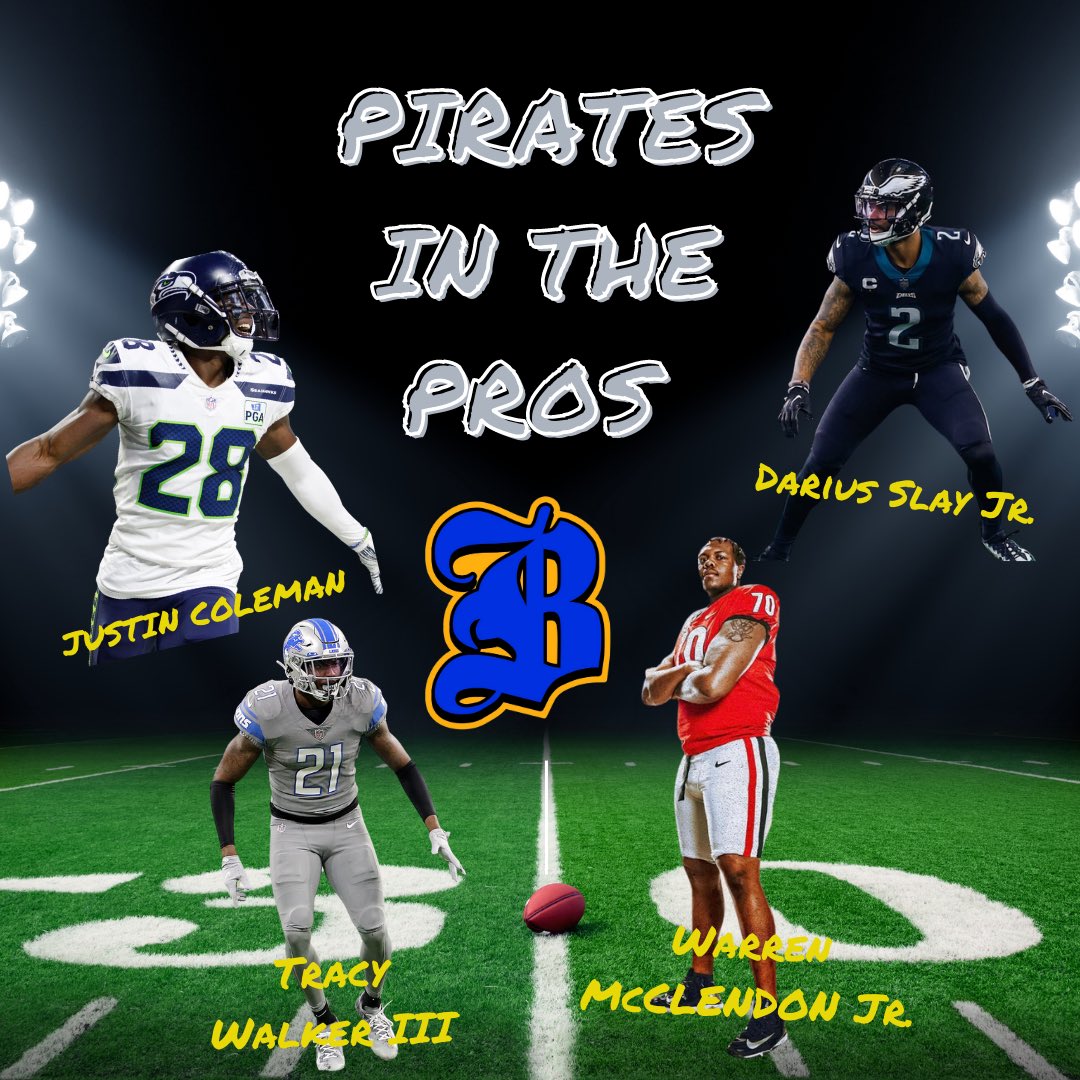 PIRATES IN THE PROs! WHO’S NEXT? @TracyWalkerIII @wcmcclendonjr @JustinColeman27 @bigplay24slay 🟦🟨🏴‍☠️⚓️☠️ #AllAboutTheFamily #PiratePride #NextLevelPirates