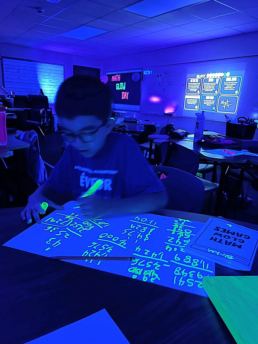 Math Review is more fun when you GLOW! #ACECubs