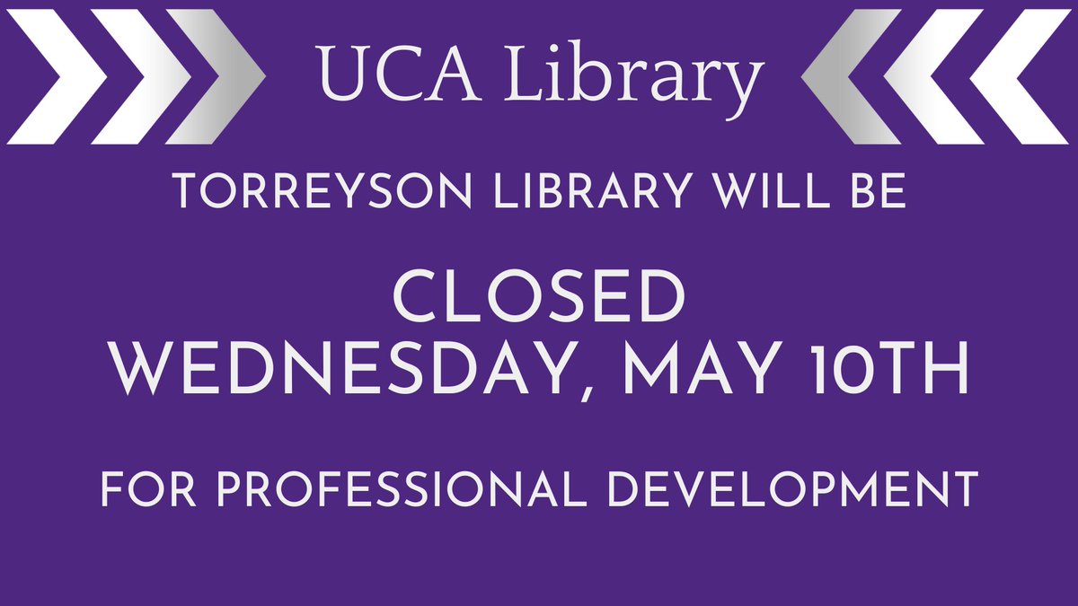 UCATorreysonLibrary (@uca_library) on Twitter photo 