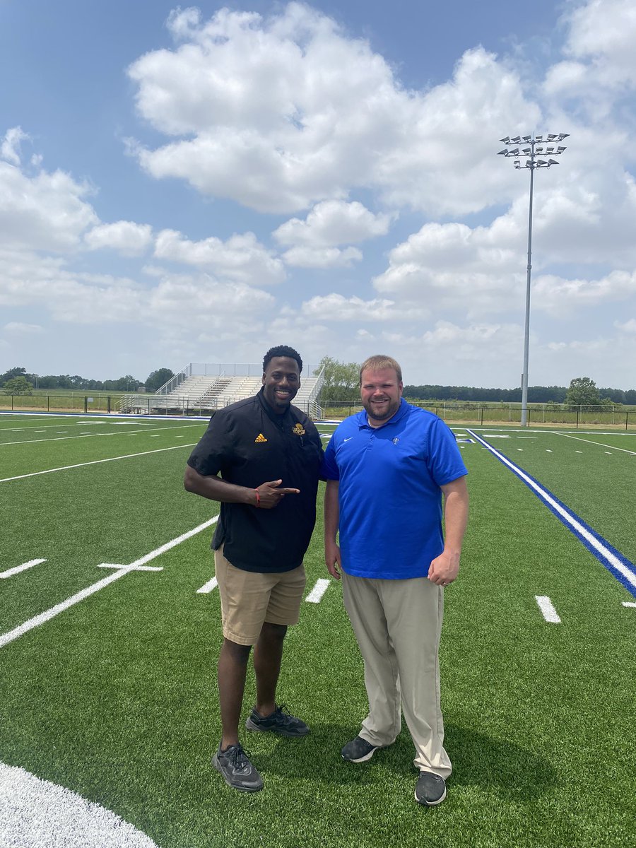 Thanks to Coach @_CoachWilks with @UAPBLionsFB for coming check out what we are building at the County #TheThunderBirdWay