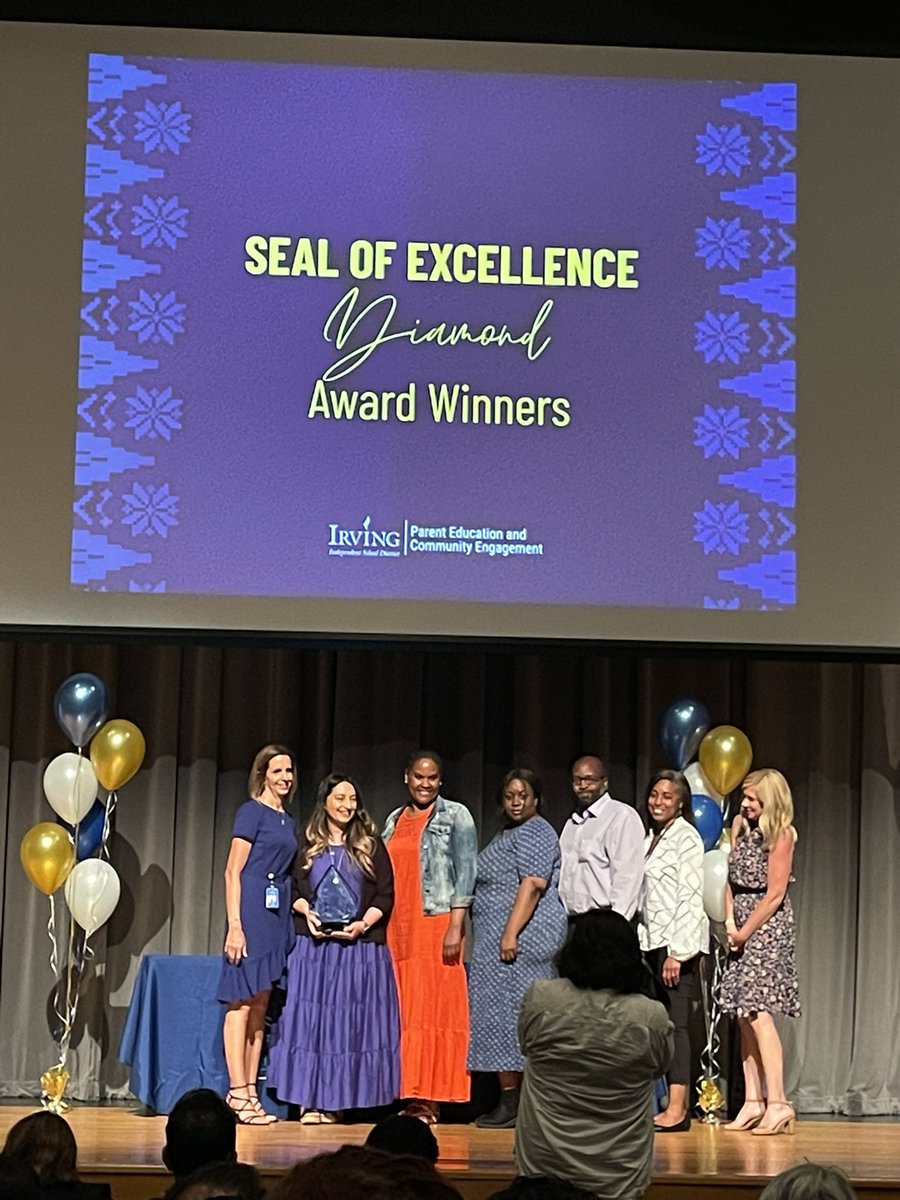 natastewie's tweet photo. The @MacArthurCards parent liaison is a ROCKSTAR! She has a split role at Mac as an admin assistant &amp; parent liaison. She earned Seal of Excellence Diamond status tonight! That is not an easy feat &amp; she did with half the time of a full time liaison. @Macparentcenter @IrvingISD ❤️ https://t.co/iK7oNynl6Z