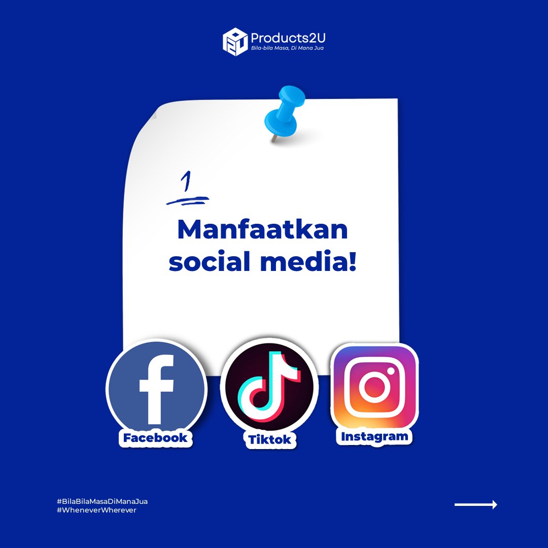 Products2You's tweet photo. 📝 Tips untuk promote Minishop korang! 

Kalau korang nak kita explain lebih detail, comment ‘Nak’ di ruangan komen! 

#WheneverWherever #BilaBilaMasaDiManaJua #BridgingTheGap #Products2U #P2U https://t.co/coRIv6lDBy