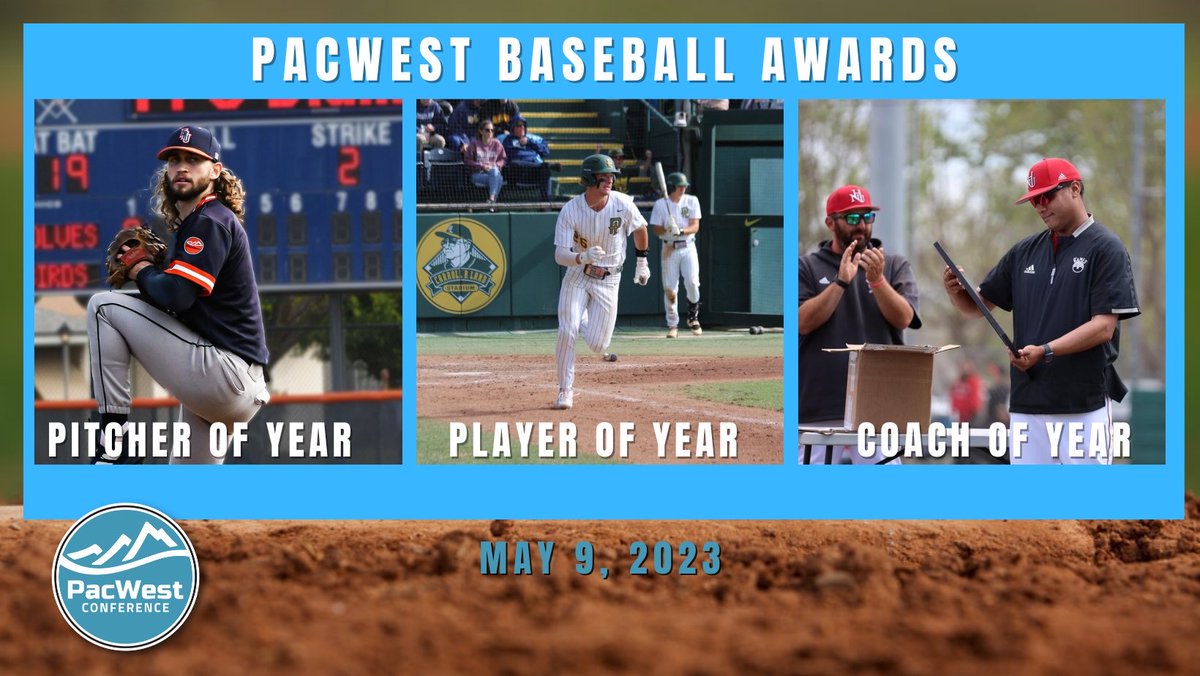 ThePacWest's tweet photo. The 2023 All-PacWest team and special awards are here, on baseball tournament eve. Go to https://t.co/3f1zlL19hH to see who made the grade. https://t.co/HFmMqIfIOP