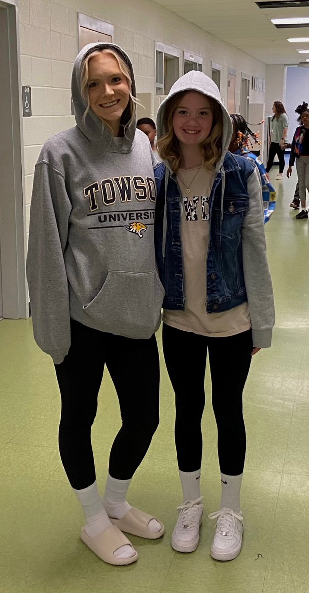 Teachers dressed as students &amp; some students dressed as teachers for spirit day! What do you think? Did I fit in with the 5th graders today?! 😂 <a href="/VincentFarmBCPS/">VincentFarmBCPS</a>