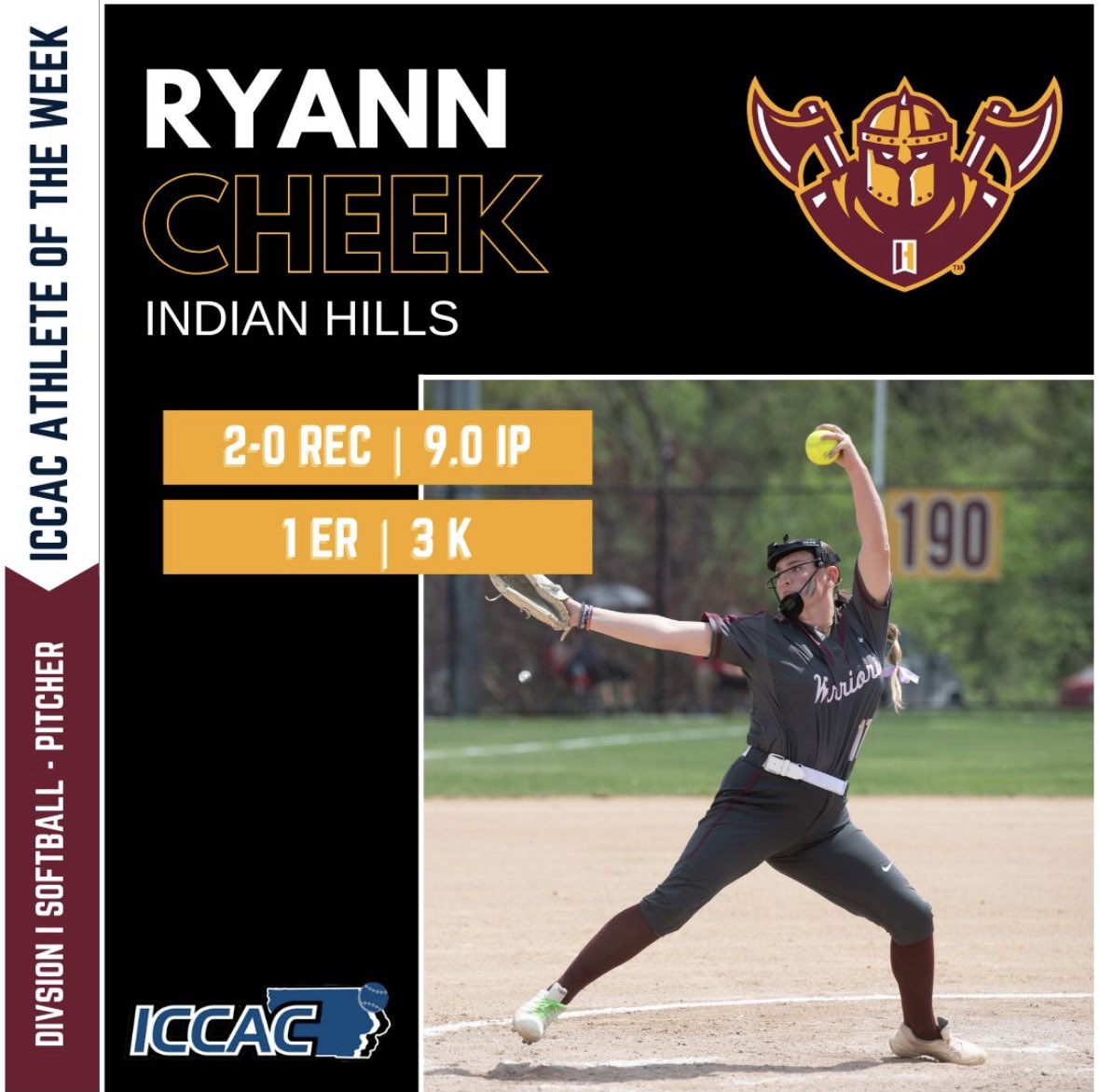 Congratulations to Ryann Cheek and Julia Kwakernaak on Athlete of the Week honors! <a href="/ryanncheekk/">Ryann Cheek</a> <a href="/JuliaKwakernaak/">Julia Kwakernaak</a>