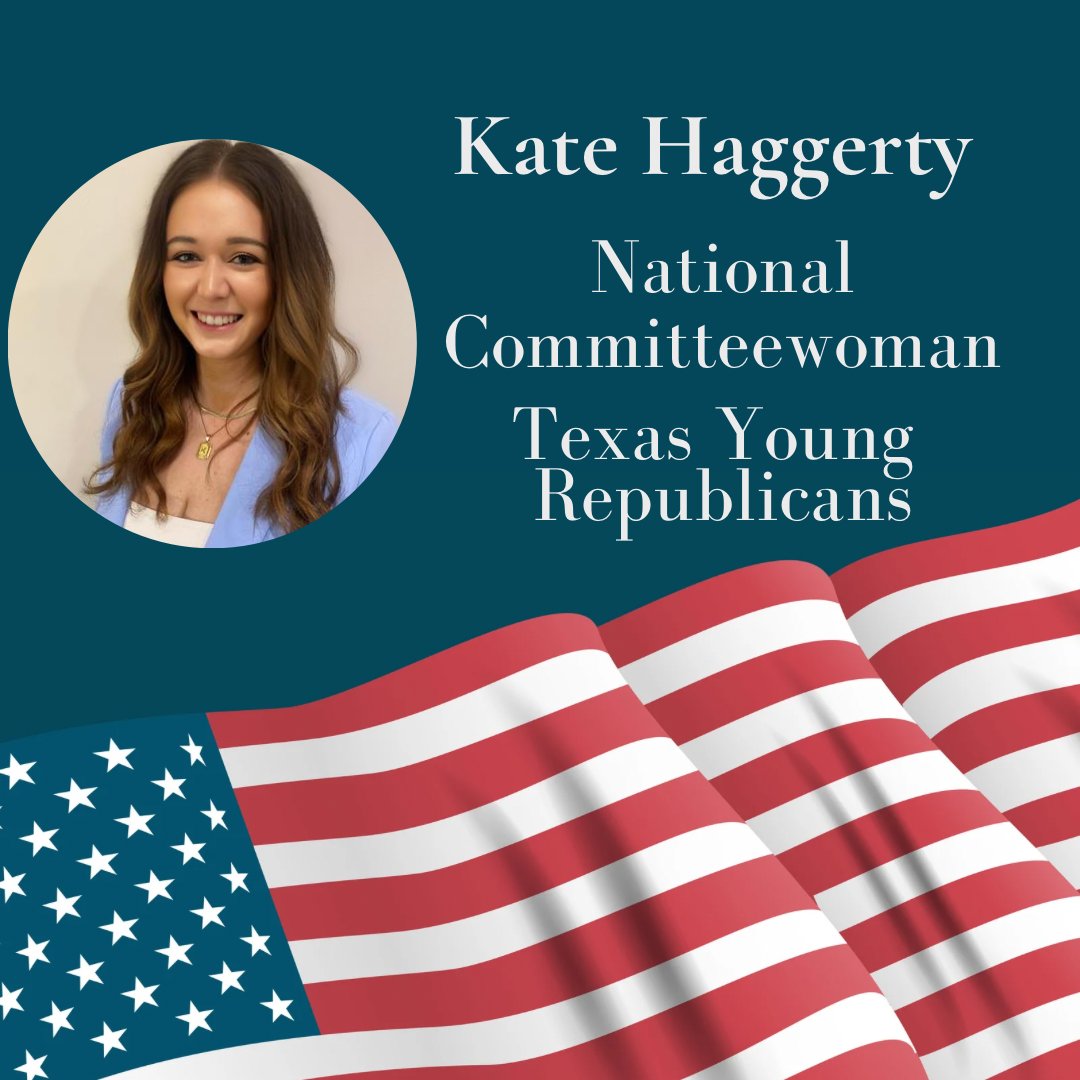 KateHaggerty22's tweet photo. I am excited to announce my candidacy for Texas Young Republican National Committeewoman. It is an honor to be considered for this position, and I am looking forward to the opportunity to serve our organization and represent our great state on the national level. #texasyrs https://t.co/sWSTAxaz6m