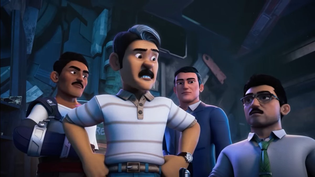 2ndbbbfact's tweet photo. Someone a long time ago made parallels between Ben 10 and BoBoiBoy, shows about 10-year-olds with alien watches that gives them superpowers.

Now BoBoiBoy is retconned to have brown hair AND Tok Aba is confirmed to be involved in the alien business a long while back. https://t.co/SKoj34m4Z2