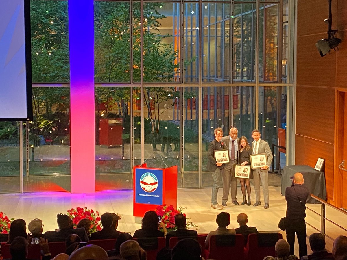 MSNOWComms's tweet photo. Tonight, The @SidneyHillman Foundation honors @MSNBC’s ‘Rachel @Maddow Presents: Ultra’ for Broadcast Journalism, the first-ever Hillman Prize for a podcast. https://t.co/232fK6E83m