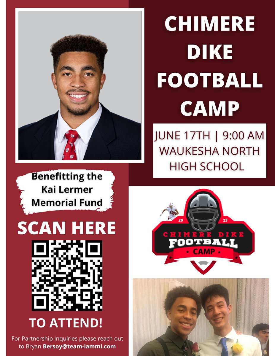 <a href="/chimdk11/">Chimere Dike</a> talking to <a href="/WaukeshaNorth1/">Waukesha North HS</a> AVID and  football players about sports, academics and the transition from high school to college. 

Then went to Summit View Elementary spreading more happiness and words of wisdom.

His camp on June 17th will be a great time for all!